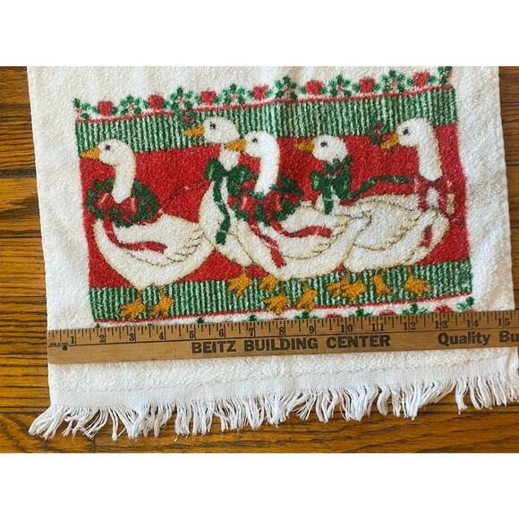 Vintage 80s Cannon Lot Of 2 Geese Kitchen Towels - Picture 4 of 6